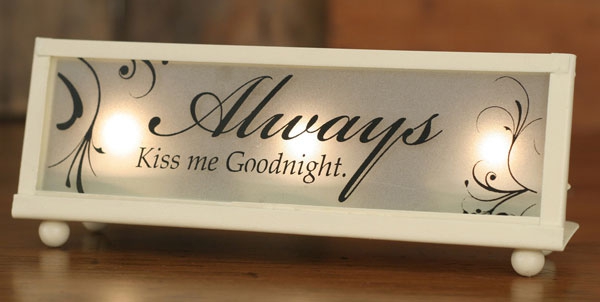 Inspirational Triple Tea Light Holder - Always Kiss Me