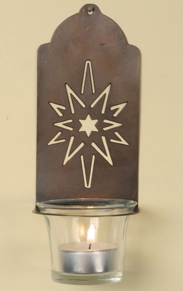 Moravian Star Votive Sconce