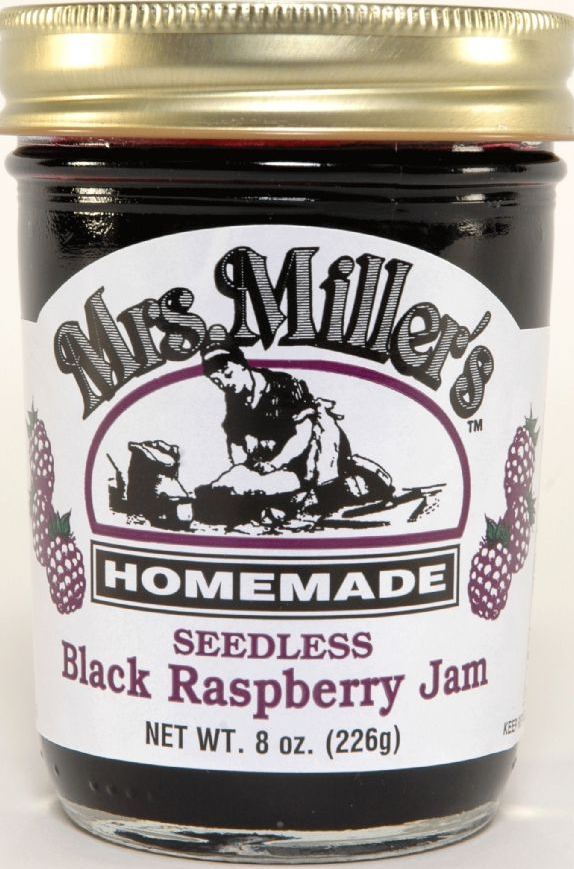 Mrs Millers Homemade Seedless Black Raspberry Jam 2 Jars