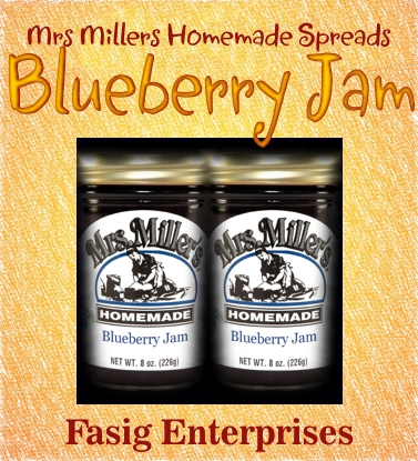 Mrs Millers Homemade Blueberry Jam 8 oz. Jar